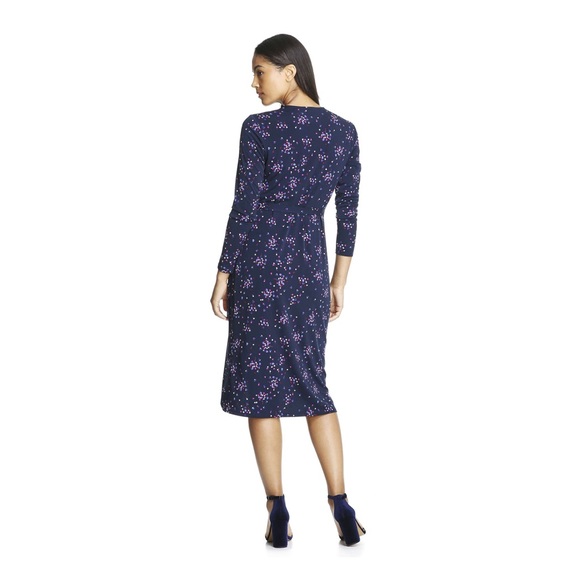JoeFresh Long Sleeve Print Wrap Dress NWOT - Picture 2 of 8